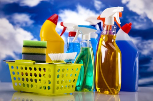 Local office cleaners working in a Kingston upon Thames commercial building