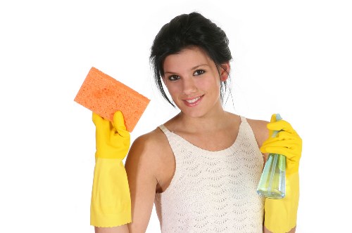 Freshening and stain treatment for hanging curtains in a local property